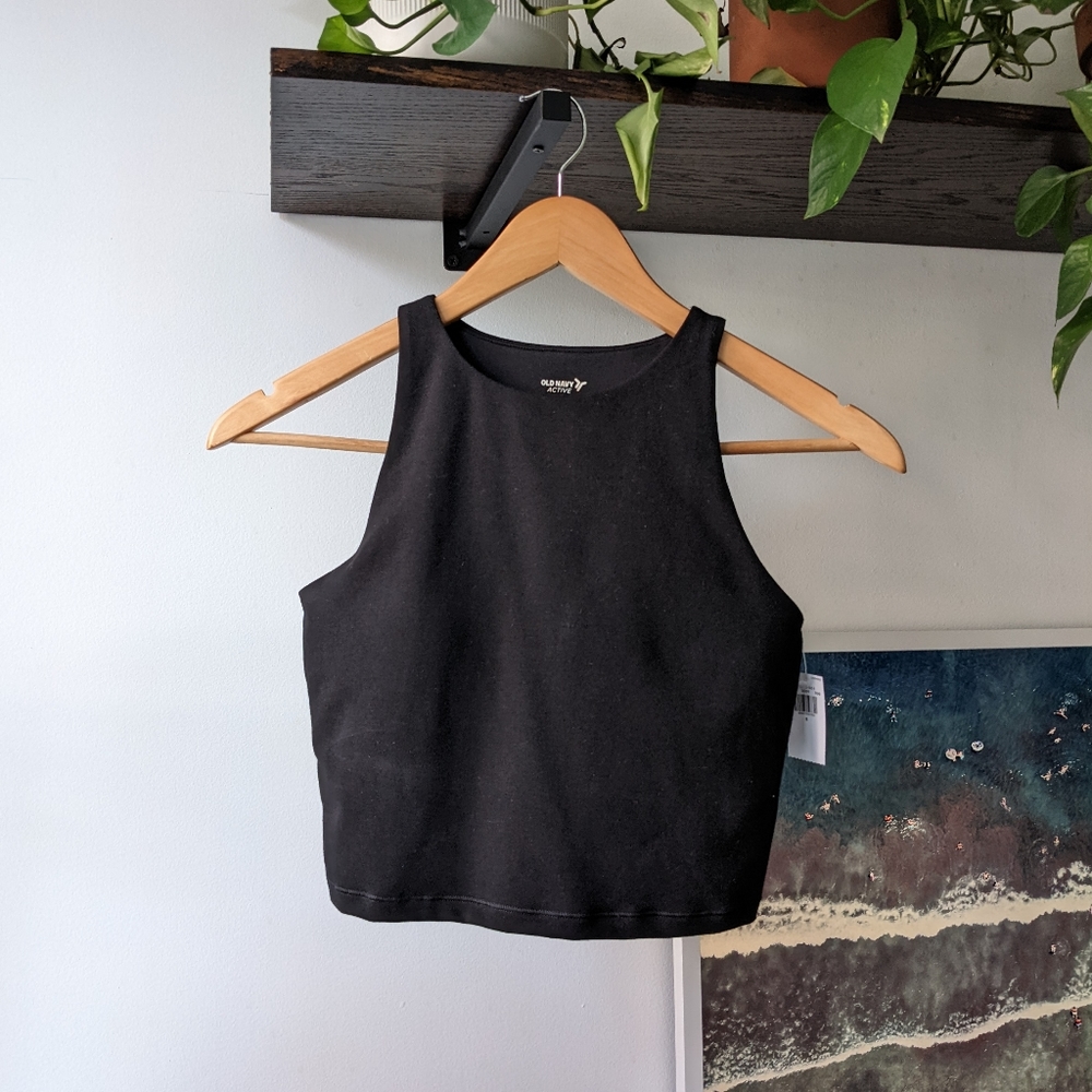 NWT Old Navy Light Support PowerChill Longline Sports Bra Tank - Picture 6 of 13